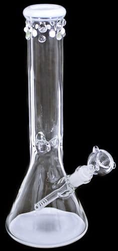 14" Marble Work Color Beaker Water Pipe