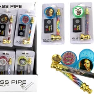 Metal Pipe with Grinder Assortment 24pk Store Display