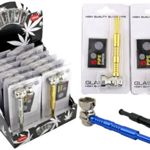 Skull Face Metal Pipe with Screens 12pk