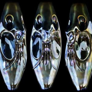 2ct 6" Metallic Voodoo Skull Hand Pipe