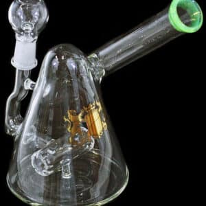 9" Micro Glass Barrel Perk 14mm Cone Oil Rig