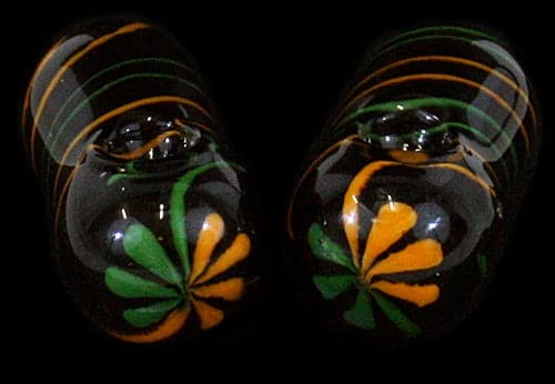 2ct 3.5" Midnight Spiral Potato Hand Pipe