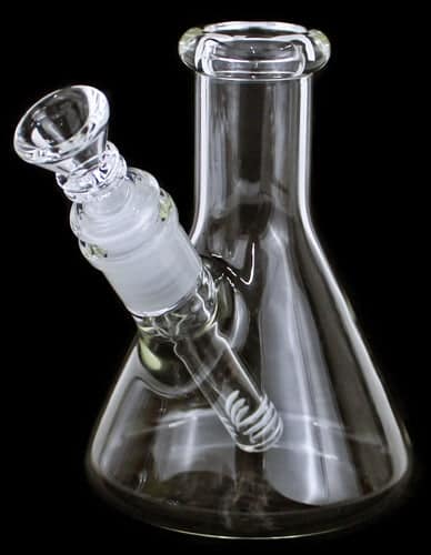 5" Glass On Glass Mini Beaker Water Pipe