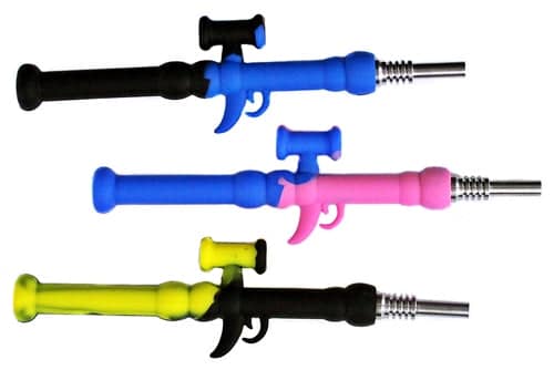 4ct 6" Mini Rocket Silicone Nectar Collector With Titanium Tip