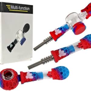 Multi-Function 3in1 Silicone Pipe Nectar Collector Kit