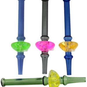 2ct Liquid Filled Mushroom Cap Nectar Collector Straw
