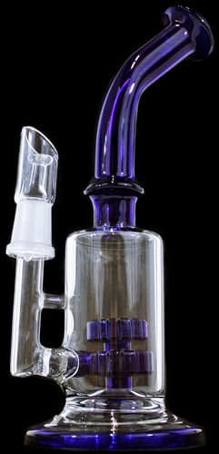 8" Oil Dome Dual Diffuser Perk Bent Water Pipe