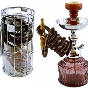 12" Mya Econo QT 516 1 Hose Hookah With Cage