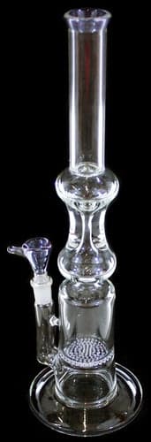 14" Hourglass Tube Honeycomb Perk Water Pipe