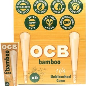 OCB Bamboo Cones - 1 1/4 32pk