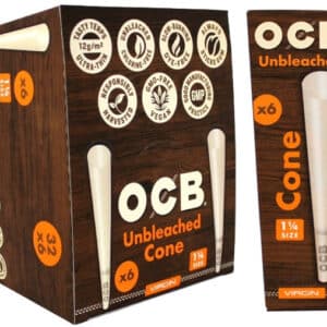 OCB Unbleached Cones - 1 1-4 6-Packs x 32pk
