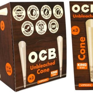 OCB Unbleached Cones - King Size 3-Packs x 32pk