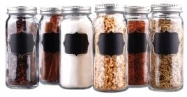 Spice Jar 6pc Set With Erasable Chalkboard Labels