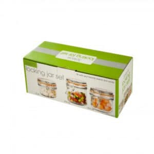 Glass Locking Jar 3pc Set