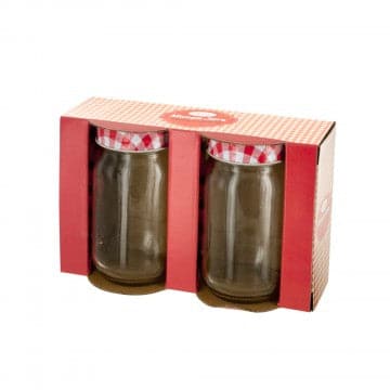 Glass Mason Preserving Jar 2pc Set