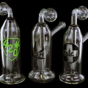 2ct 7" Oil Burner 3pc Decal Bubbler