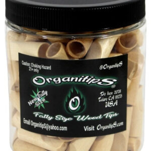 OrganitipS Wood Rolling Tips - Fatty Size - 100pc Jar