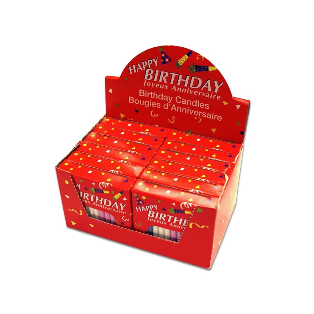 Happy Birthday Candles 12pk Display - Image 3