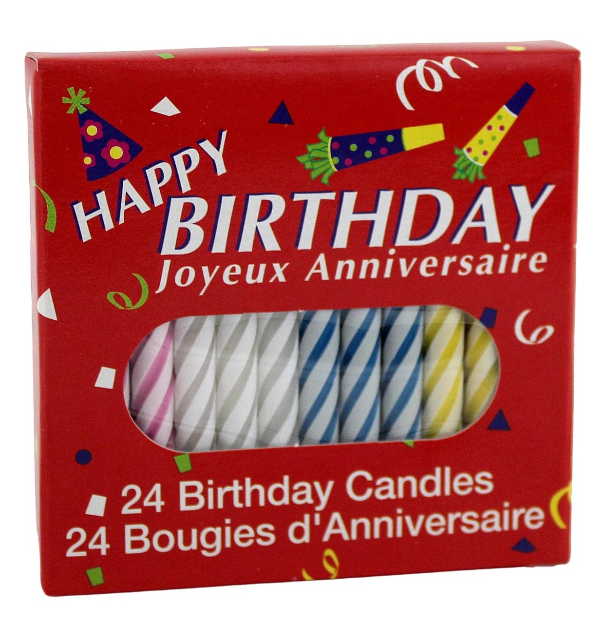 Happy Birthday Candles 12pk Display