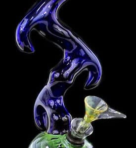 9" Triple Horn Zong Color Art US Made Water Pipe