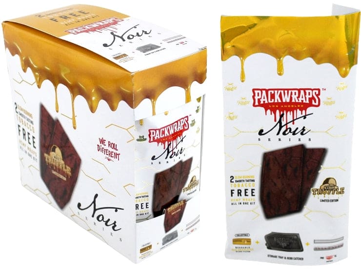 Packwraps X Twisted Hemp Wraps - Noir Series - White Truffle