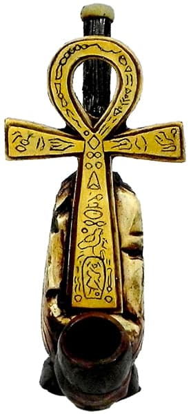 Pichincha Hand Crafted Medium Hand Pipe - Ankh