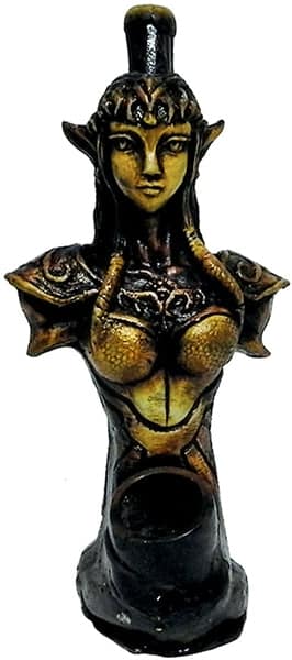 Pichincha Hand Crafted Medium Hand Pipe - Golden Elfette