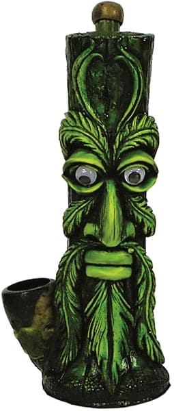 Pichincha Hand Crafted Medium Hand Pipe - Leaf Stump Man