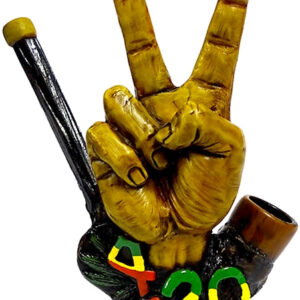 Pichincha Hand Crafted Medium Hand Pipe - Peace 420