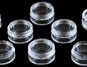50ct Large Clear Plastic Acrylic Lip Balm Jars BHO Containers