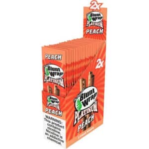 Double Platinum Original Blunt Wraps - Peach