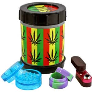 Pollen Box Grinder Stash Swivle Pipe Kit