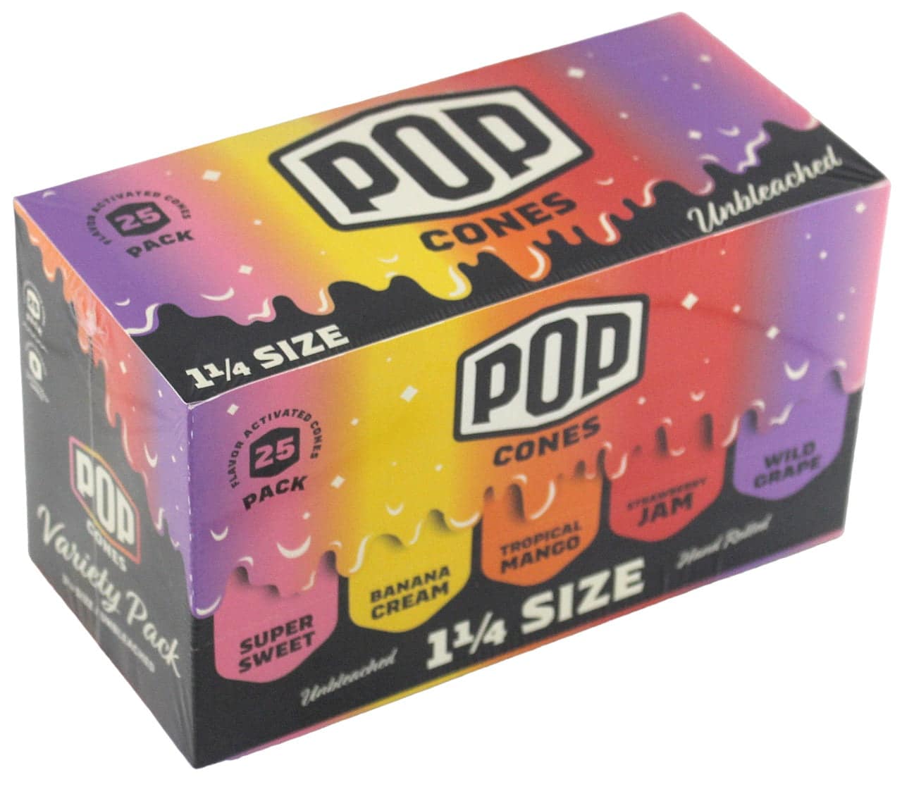 Pop Cones - Unbleached - Variety Pack - 1 1/4 Size 25pk
