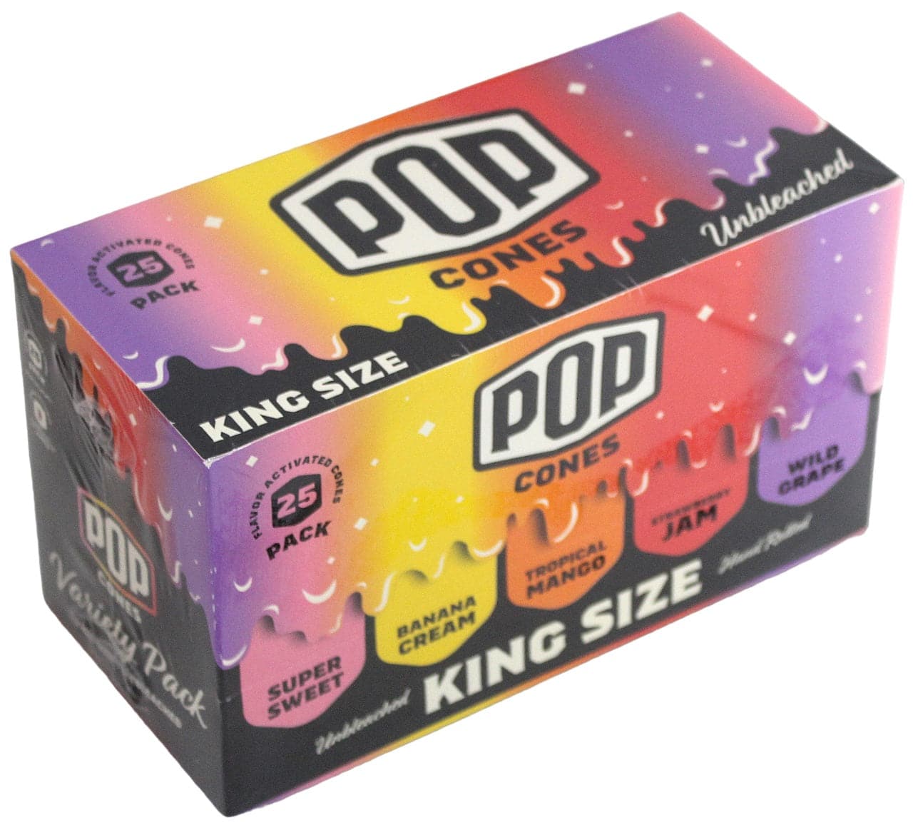 Pop Cones - Unbleached - Variety Pack - King Size 25pk