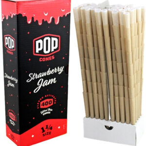 Pop Cones Flavor Activated Pre-Rolled Cones - 1 1-4 - 400pk - Strawberry Jam