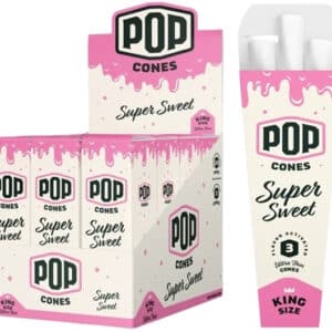 Pop Cones Flavor Activated Pre-Rolled Cones - King Size - ULTRA THIN - Super Sweet