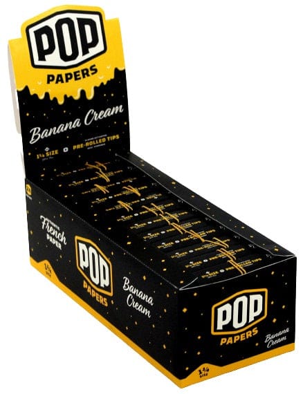 Pop Papers with Flavor Activated Pre-Rolled Tips - 1 1-4 - Banana Cream - Image 5