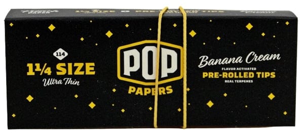 Pop Papers with Flavor Activated Pre-Rolled Tips - 1 1-4 - Banana Cream - Image 4