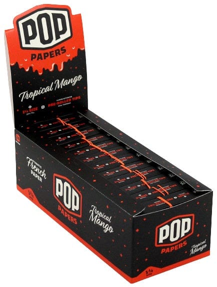 Pop Papers with Flavor Activated Pre-Rolled Tips - 1 1-4 - Tropical Mango - Image 5