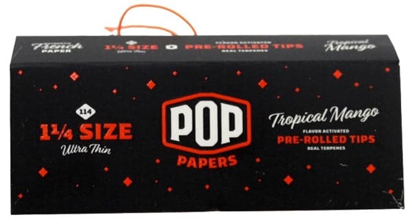 Pop Papers with Flavor Activated Pre-Rolled Tips - 1 1-4 - Tropical Mango - Image 4