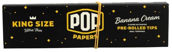 Pop Papers with Flavor Activated Pre-Rolled Tips - King Size - Banana Cream - Image 5