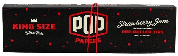 Pop Papers with Flavor Activated Pre-Rolled Tips - King Size - Strawberry Jam - Image 5