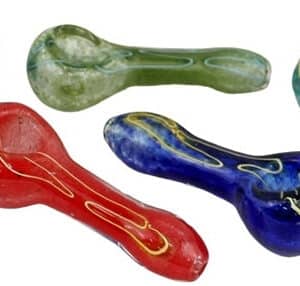 5ct 4" Frit Color Art Cursive Hand Pipe