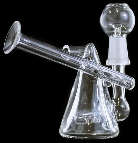 4" Pyramid Mini Sidecar 10mm Oil Rig Water Pipe