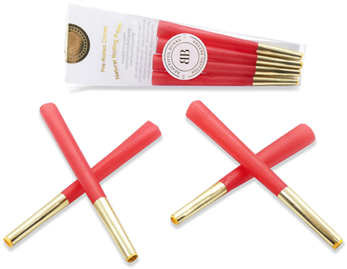 Beautiful Burns 8pk Pre-Rolled 98mm Designer Cones - Queen of Hearts