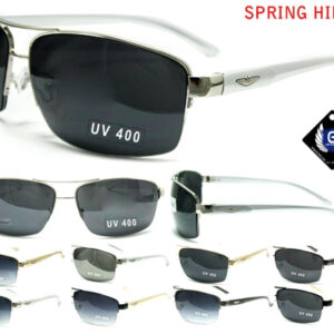 12ct G Sport Aluminum Aviator Sunglasses With Logo And Sping Hinge RAM08
