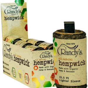 Randys 15.5 ft Lighter Sleeve Hemp Wick 18pk
