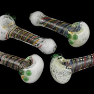 4ct 4" Rasta Art Frit Marble Hand Pipe