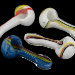 4ct 3.5" Rasta Road Frit Hand Pipe