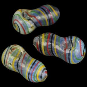 2ct 3" Fuming Rasta Rock Hand Pipe